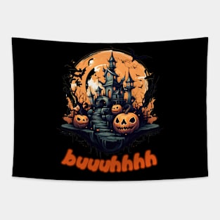 Buuhhhh-Halloween Haunt Tapestry