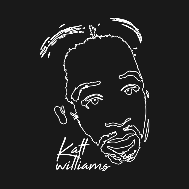 katt williams face outlined illustration T-Shirt by vadastu