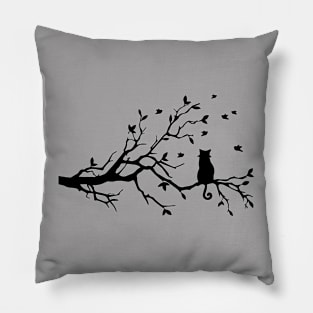 The cat coffe tree Pillow