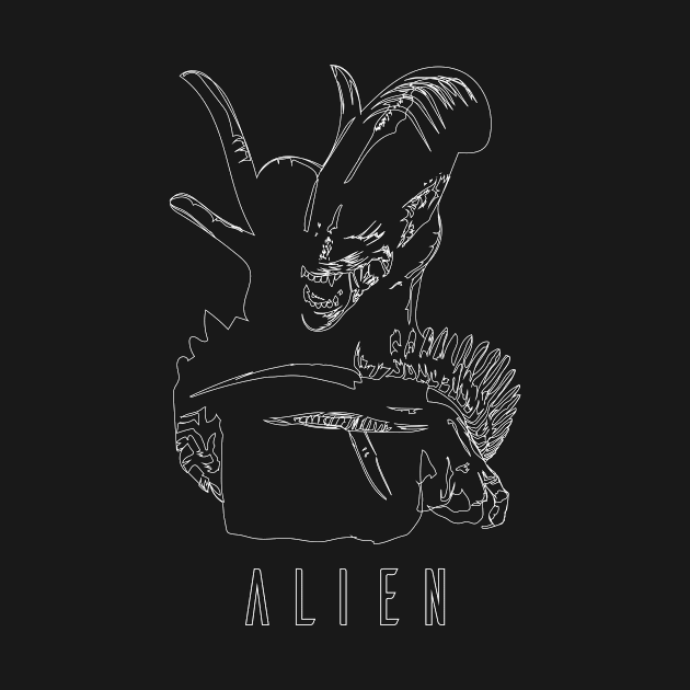 Xenomorph line art by Colodesign