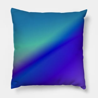 blue green abstract art Pillow