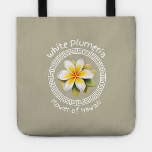 White Plumeria Tote