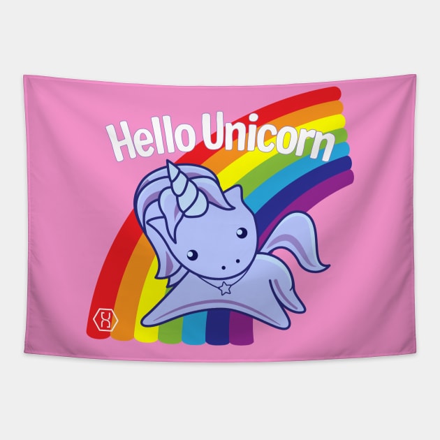 Altered Carbon - Hello Unicorn Tapestry by BadCatDesigns