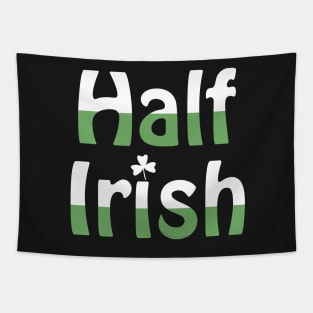 Half Irish White and Green Tapestry