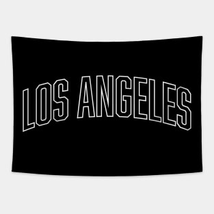 Los Angeles White Outline Tapestry