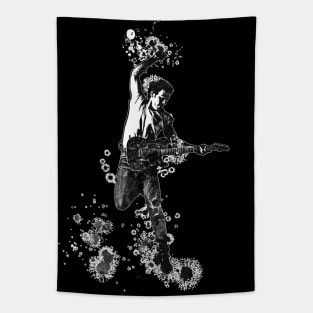 Bruce Springsteen The Boss Watercolor Splatter 01bw Tapestry