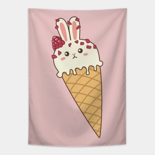 Vanilla & Raspberry Bunny Ice Cream Tapestry