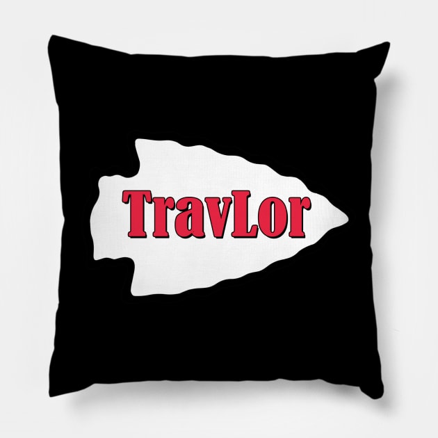 Kansas City Chiefs - Travis & Taylor Pillow by RetroZest