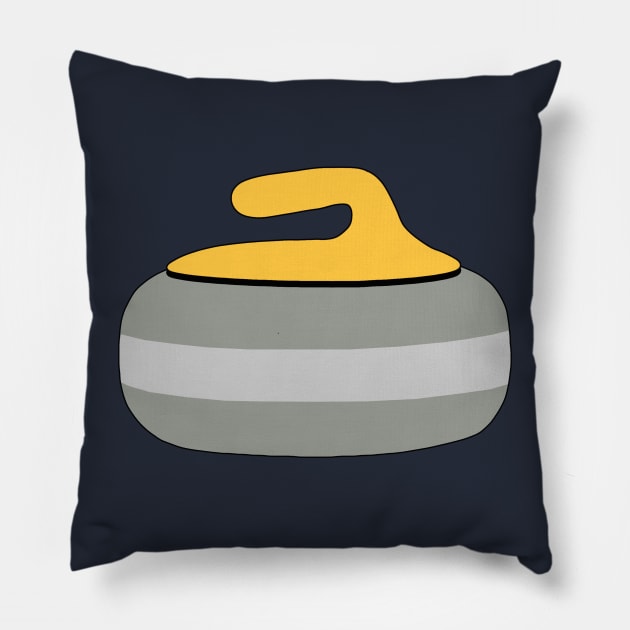 Yellow Curling Rock Pillow by SaintEuphoria