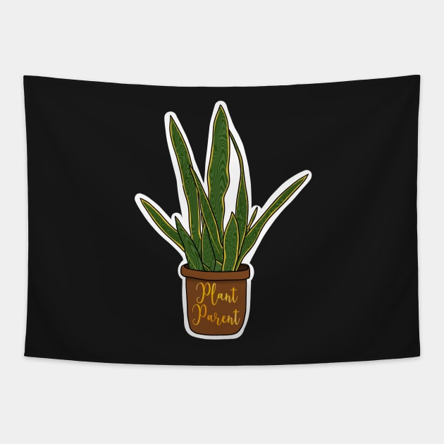 Snake Plant Parent Tapestry by Rosiethekitty13
