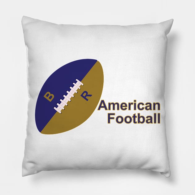 American football ball with text Pillow by GiCapgraphics