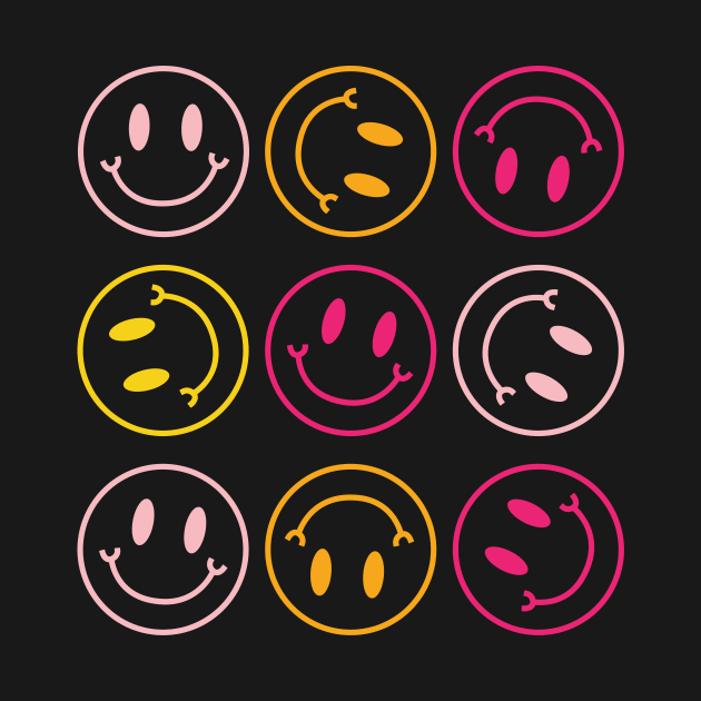 Preppy Smiley Faces by Taylor Thompson Art