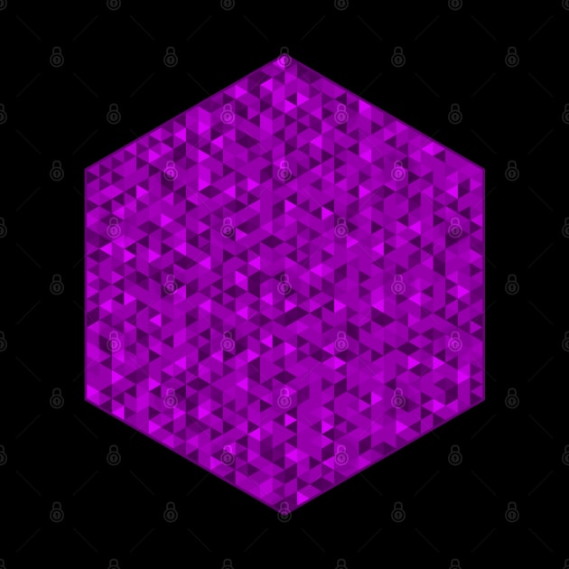 isometric purple triangles in hexagon by Studio DAVE