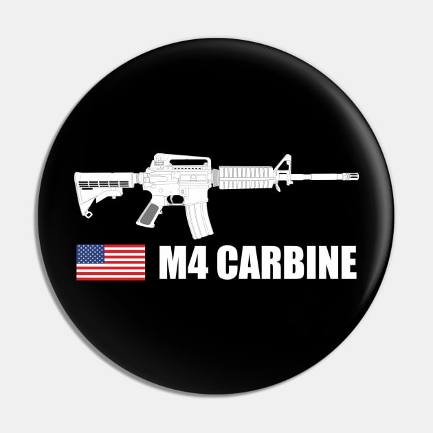 US Army M4 Carbine white version Pin by FAawRay