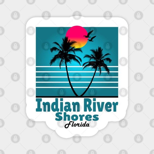 Indian River Shores Florida Souvenir T-Shirt Magnet by SunsetParadise