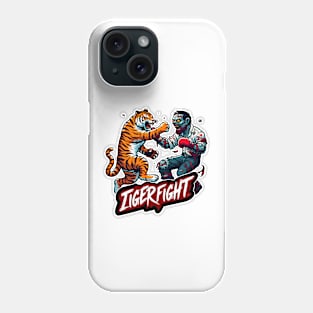 Tiger vs Zombie Fight Phone Case