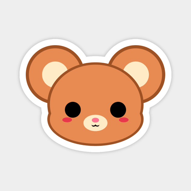 Cute Brown Mouse Magnet by alien3287