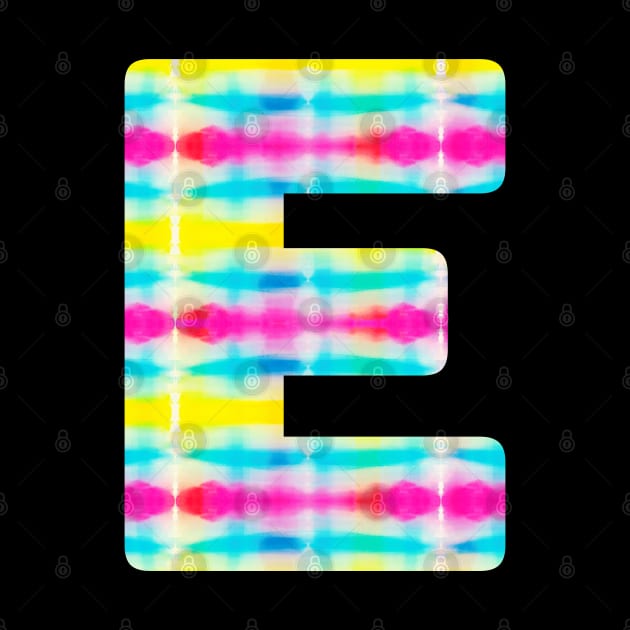 Tie Dye Alphabet E (Uppercase letter e), Letter E by maro_00