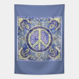 Peace sign anti war activist No War protest Israel Palestine Islamic Judaica Tapestry