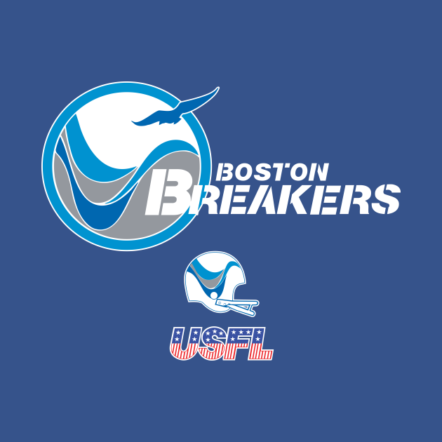 USFL Boston Breakers Retro Logo TShirt Usfl TShirt TeePublic