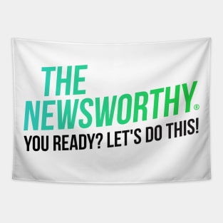 The NewsWorthy Green Logo Tapestry