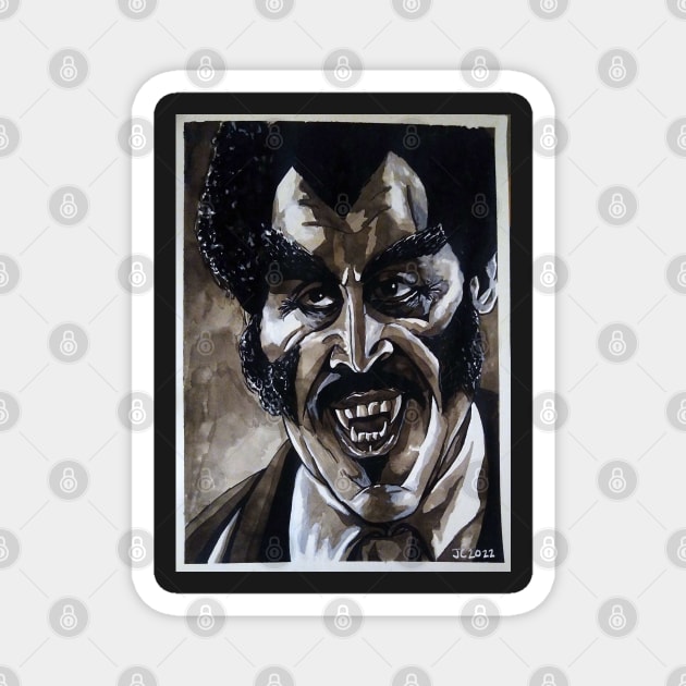 Blacula "Barbarity" portrait (original) Magnet by StagArtStudios
