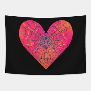 Spider Web Heart V38 Tapestry