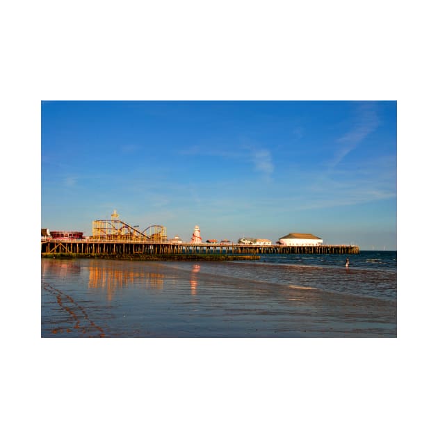 Clacton On Sea Pier And Beach Essex UK by AndyEvansPhotos