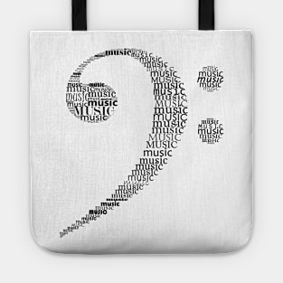 Typographic fa key Tote