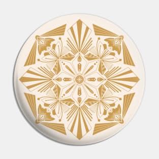 Geometric Floral Mandala Pin