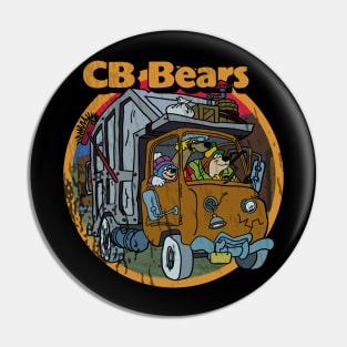 Retro Cartoon Garbage Bears Pin