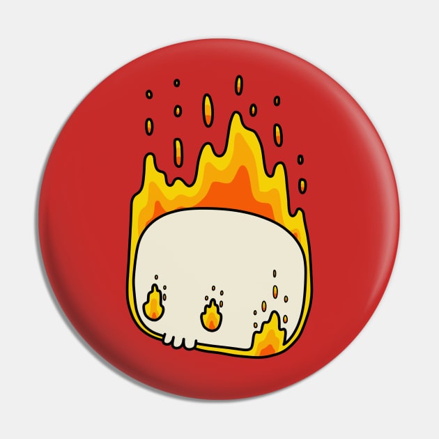 Flaming Skull Pin by timbo