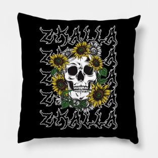 Skull & Sunflower Pillow