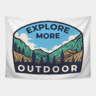 Explore Mountains - Outdoor Adventure Tapestry