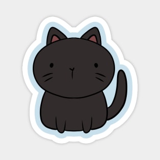 Black cat illustration Magnet