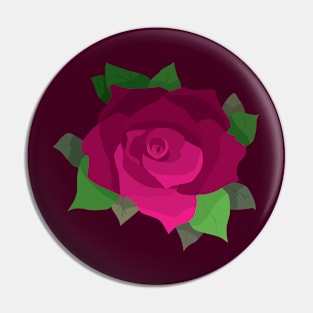 Pink rose illustration Pin