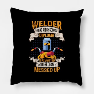 Welding the skill to create something from nothing cool welder Pillow