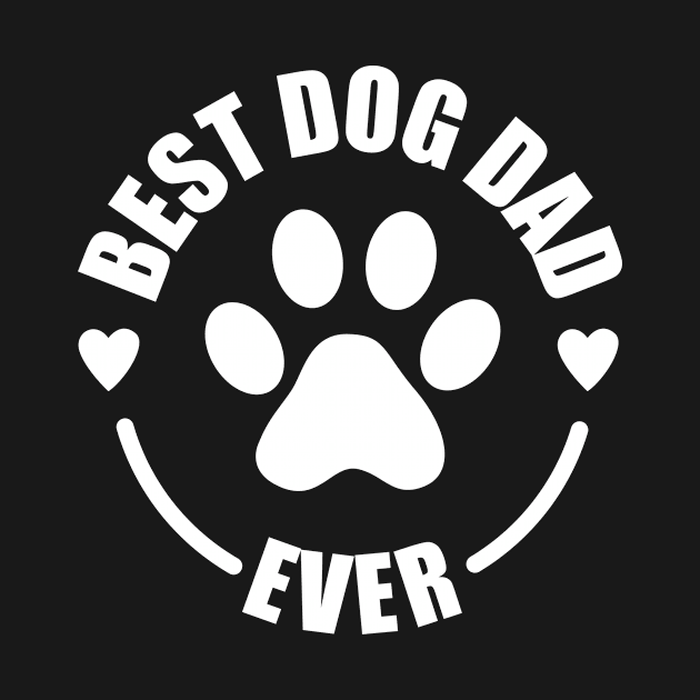 Best Dog Dad Ever | Funny Dog Paw by Yazdani Hashmi
