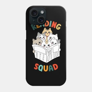 Cats reading squad Phone Case