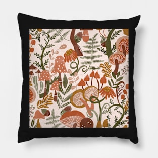 Avery earth tones woodland toadstools Pillow