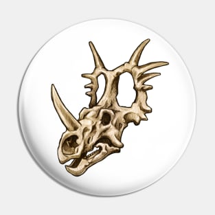 Dinosaur Skull Styracosaurus Sticker Pin