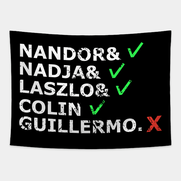 Not you guillermo with crosswise Tapestry by AlfinStudio