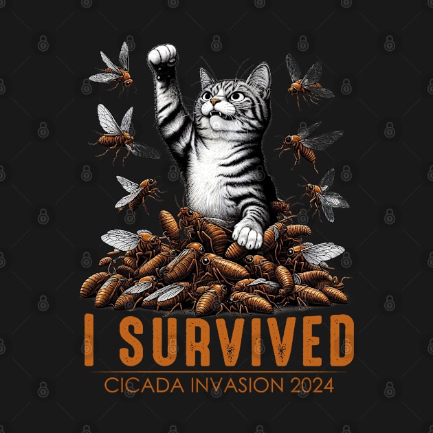 Funny Cat Survived Cicadas Insect Invasion 2024 by GreenCraft