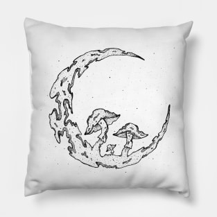 Moon and mushrooms Pillow