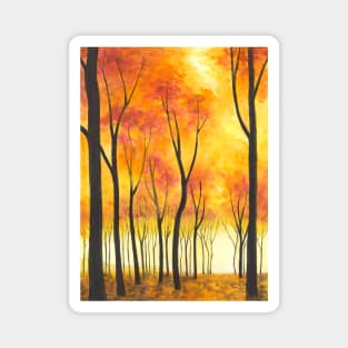 Autumn Forest III ~ Watercolor Painting Magnet