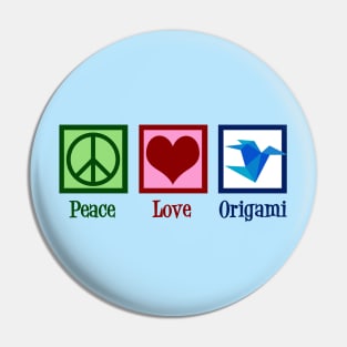 Peace Love Origami Pin