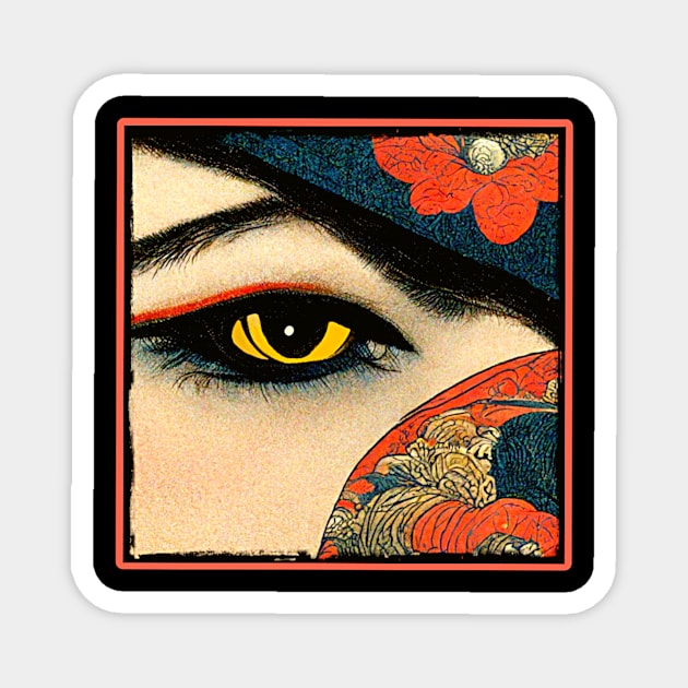 Geisha's Eye Magnet by Edongski303 Teepublic Merch