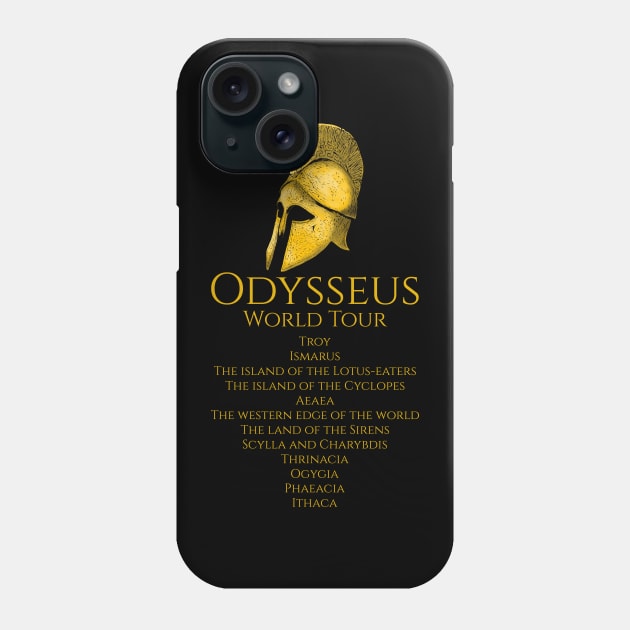 Odysseus World Tour - Ancient Greek Mythology Phone Case by Styr Designs