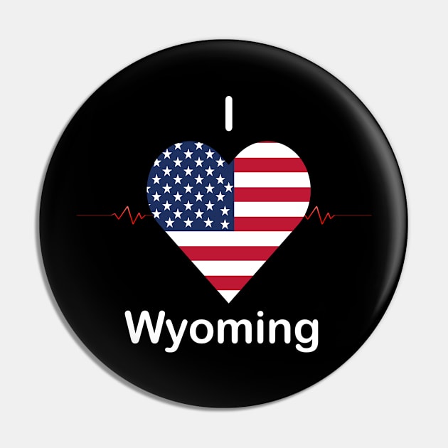 I love Wyoming Pin by FUNEMPIRE