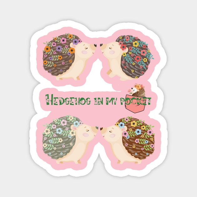 Hedgehog in My Pocket Magnet by vachala.a@gmail.com